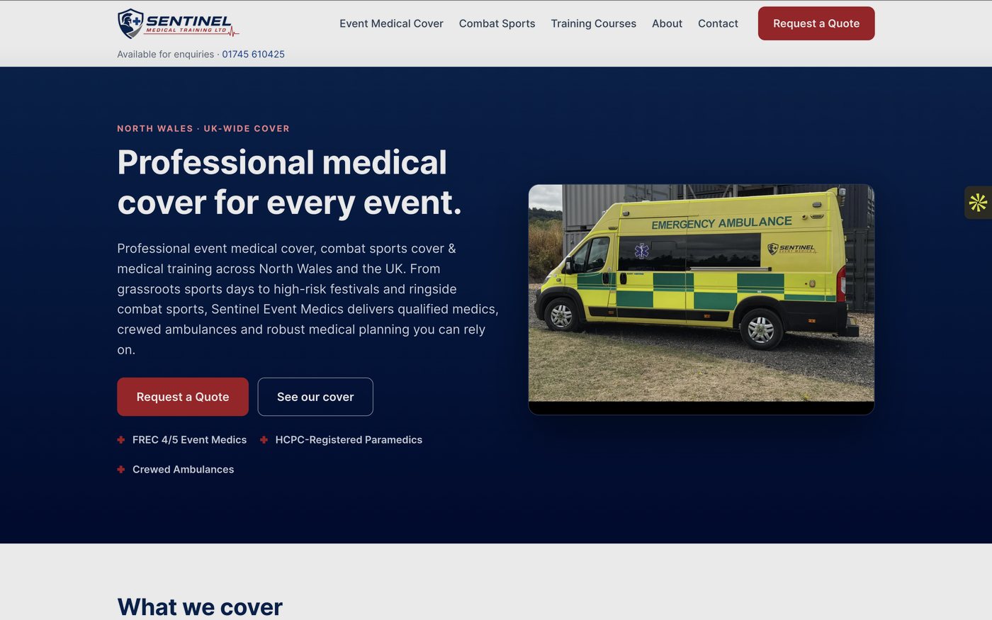 The Sentinel Event Medics homepage
