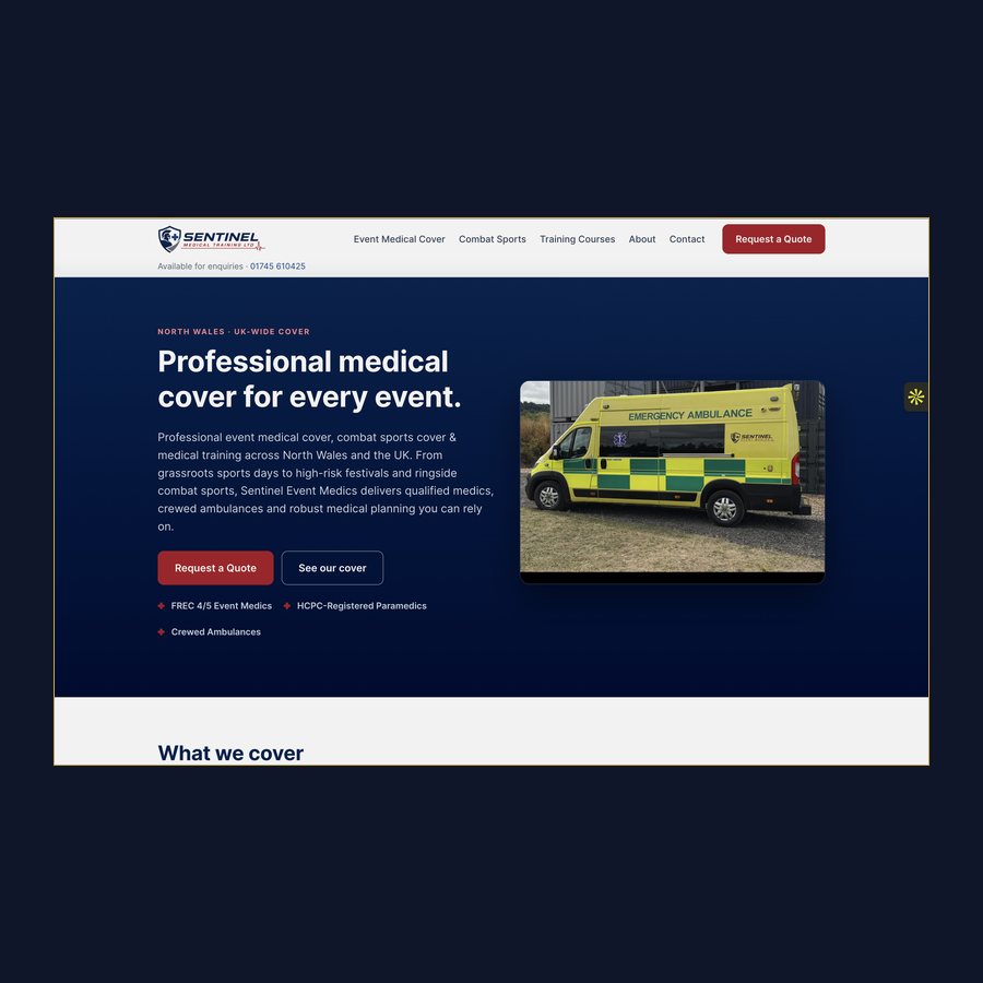 The Sentinel Event Medics homepage